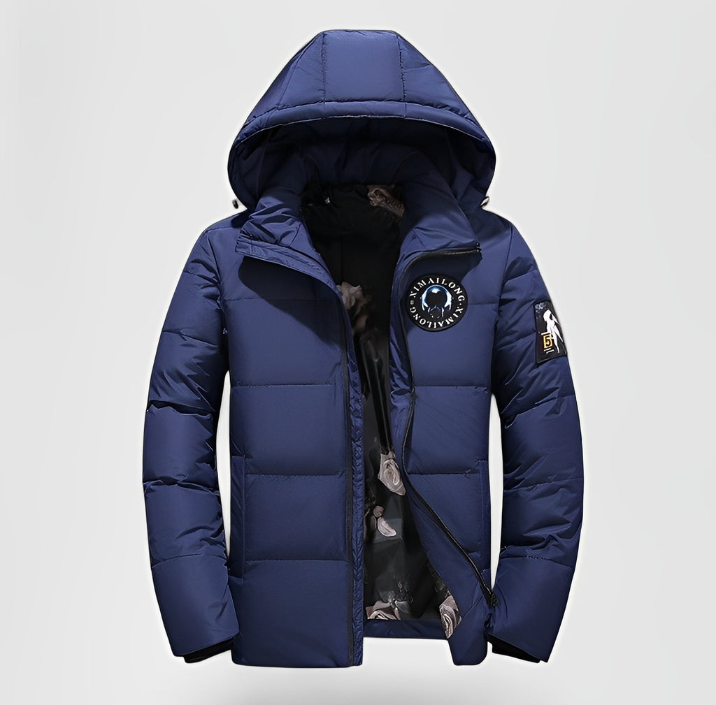 RAEIS — Men's Hooded Down Jacket for Cold Winter Days
