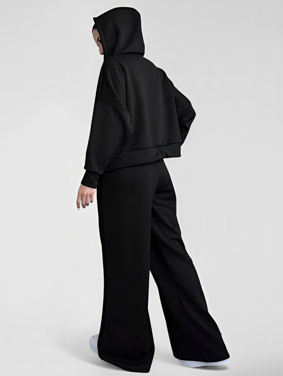 TOROR — Women's Waffle Hoodie and Wide-Leg Lounge Set