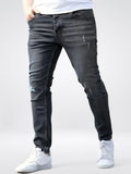 VARARA — Men's Slim-Fit Stretch Jeans in Washed Denim