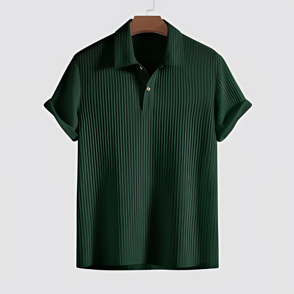 NEXORA — Men's Relaxed Short Sleeve Summer Shirt in Polyester