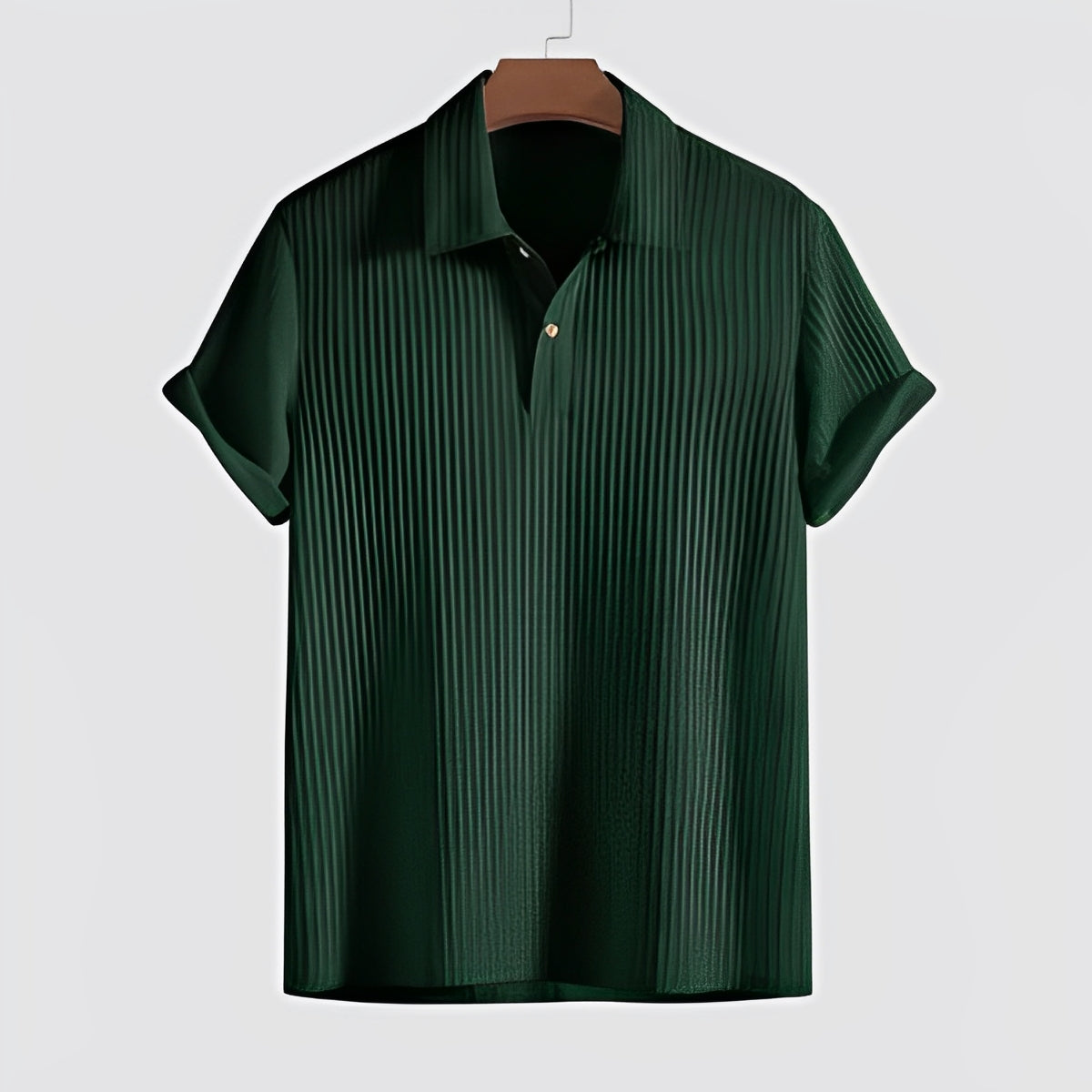 NEXORA — Men's Relaxed Short Sleeve Summer Shirt in Polyester