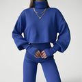 LYRINN — Women's Turtleneck Knit Set with Wide-Leg Pants