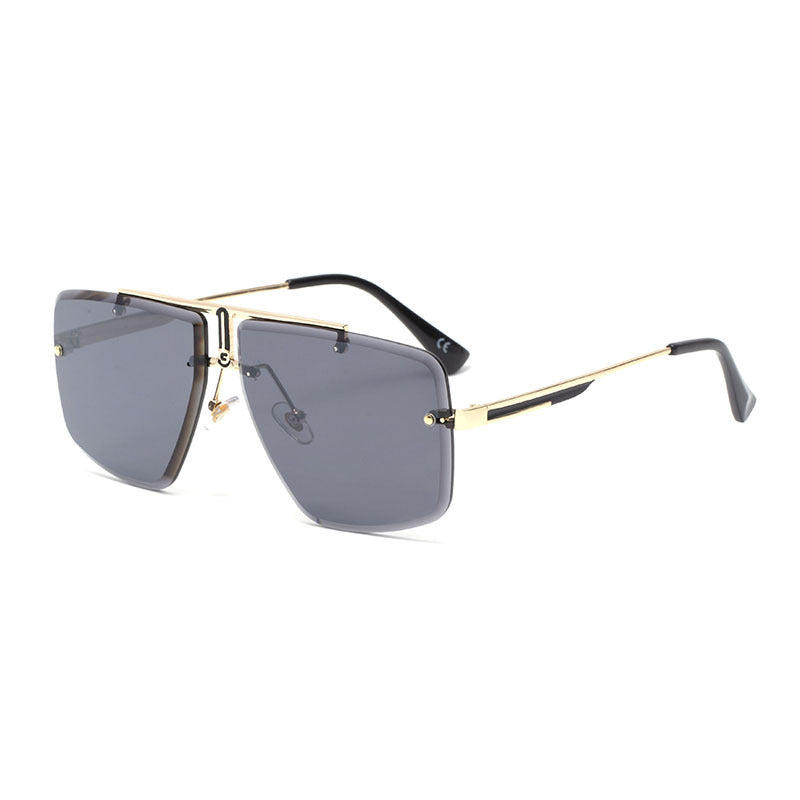 ZEVEL — Rimless Square Sunglasses with Sharp UV400 Lens