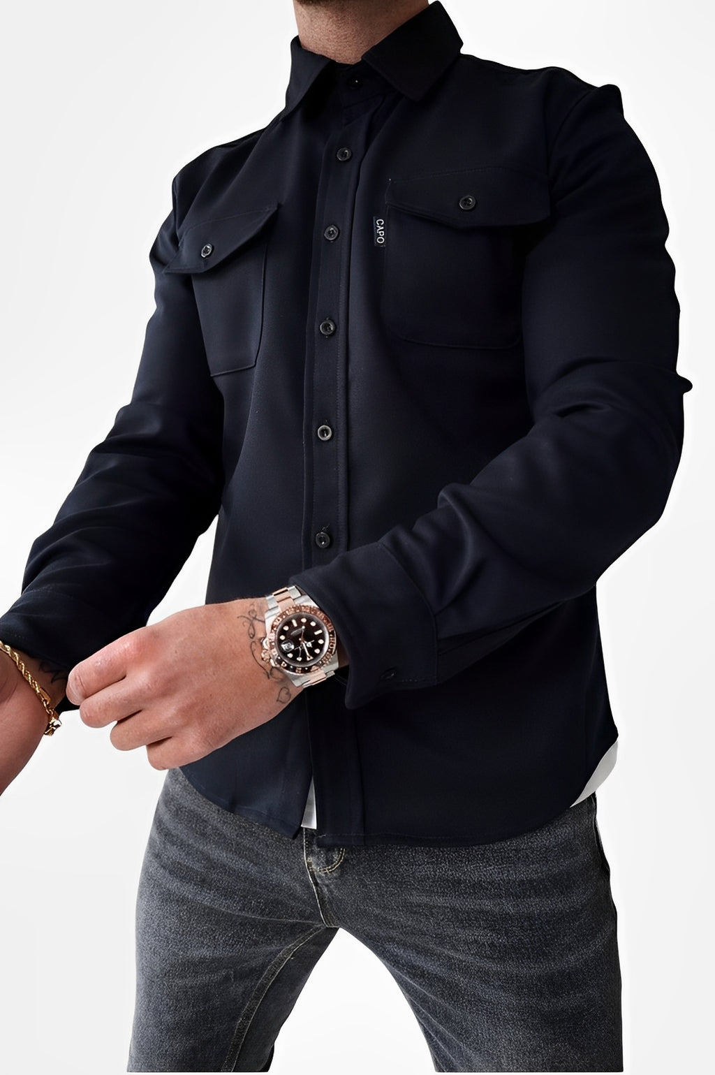 KAIAN — Slim Fit Utility Shirt with Dual Chest Pockets