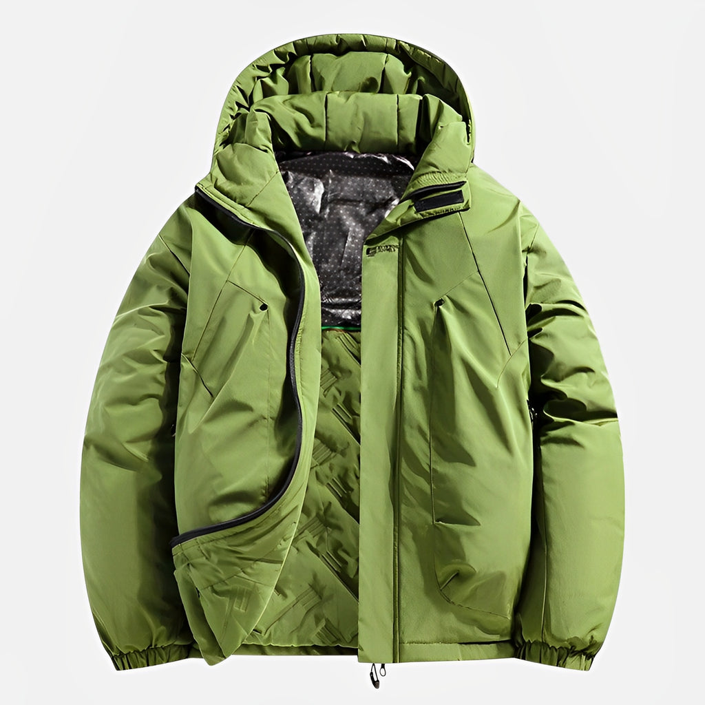 DREVINN — Waterproof Quilted Utility Jacket with Hood