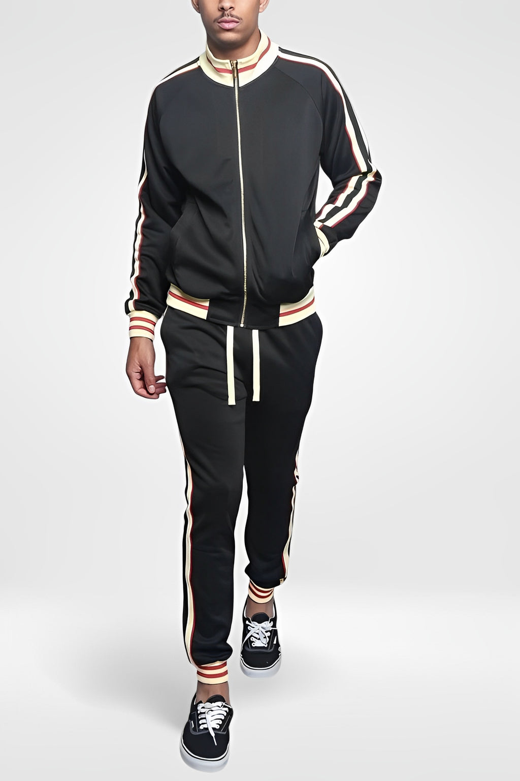 VANRA — Men's Retro Track Set with Tapered Pants Fit