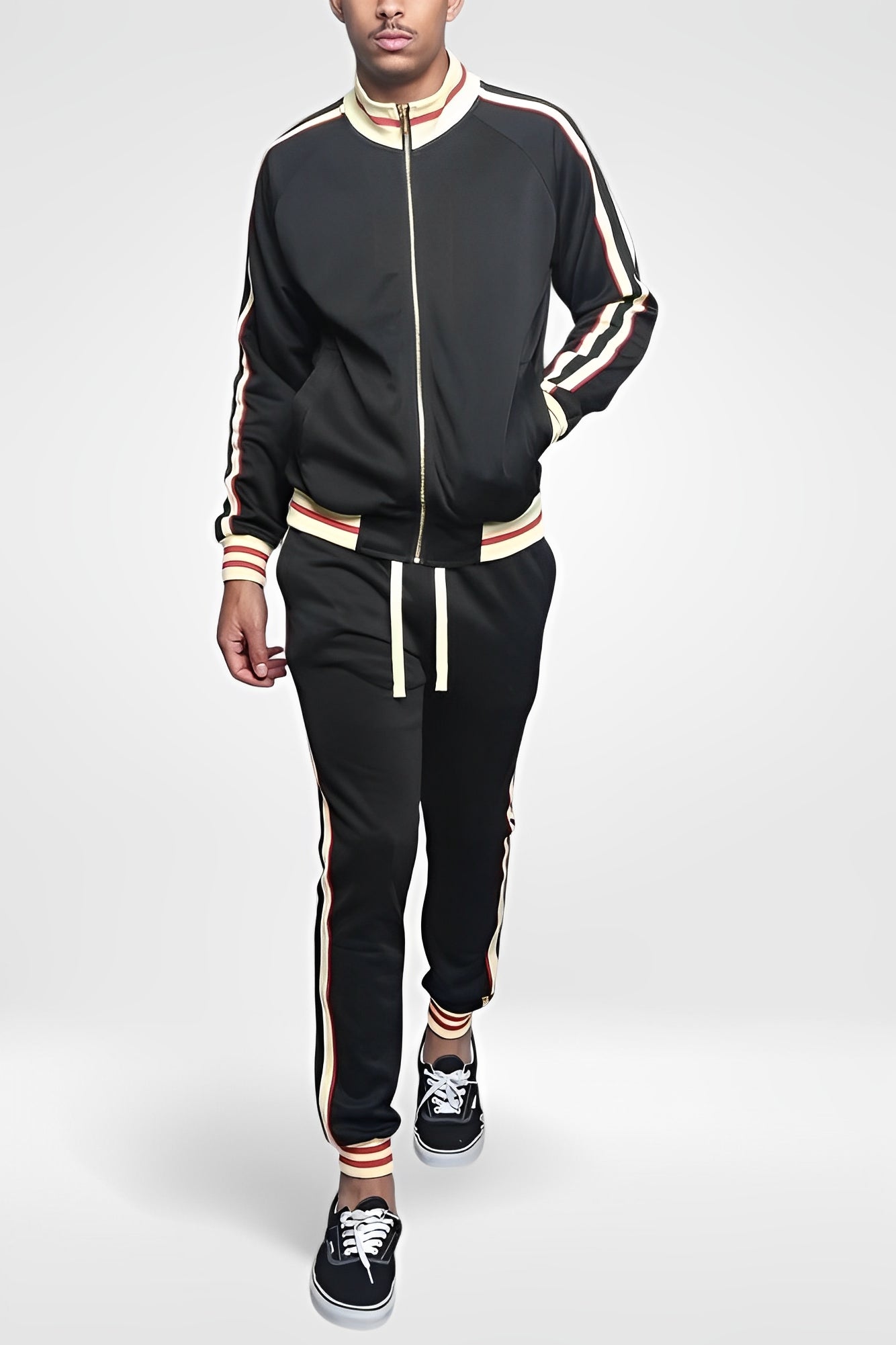VANRA — Men's Retro Track Set with Tapered Pants Fit