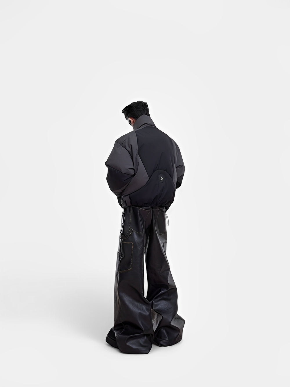 RYIA — Geometric High-Collar Puffer Jacket for Winter