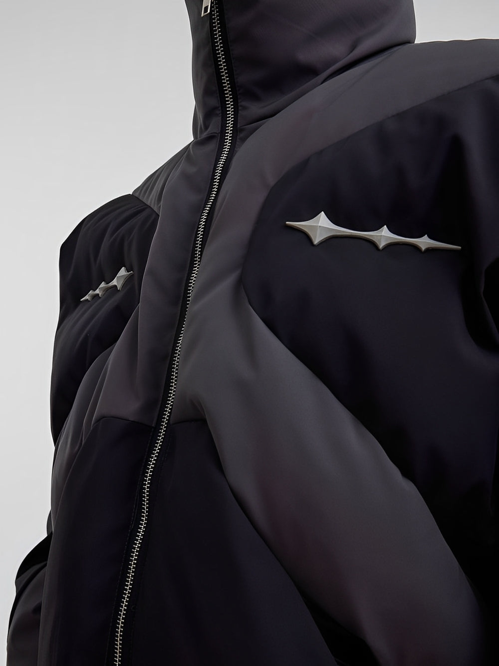 RYIA — Geometric High-Collar Puffer Jacket for Winter