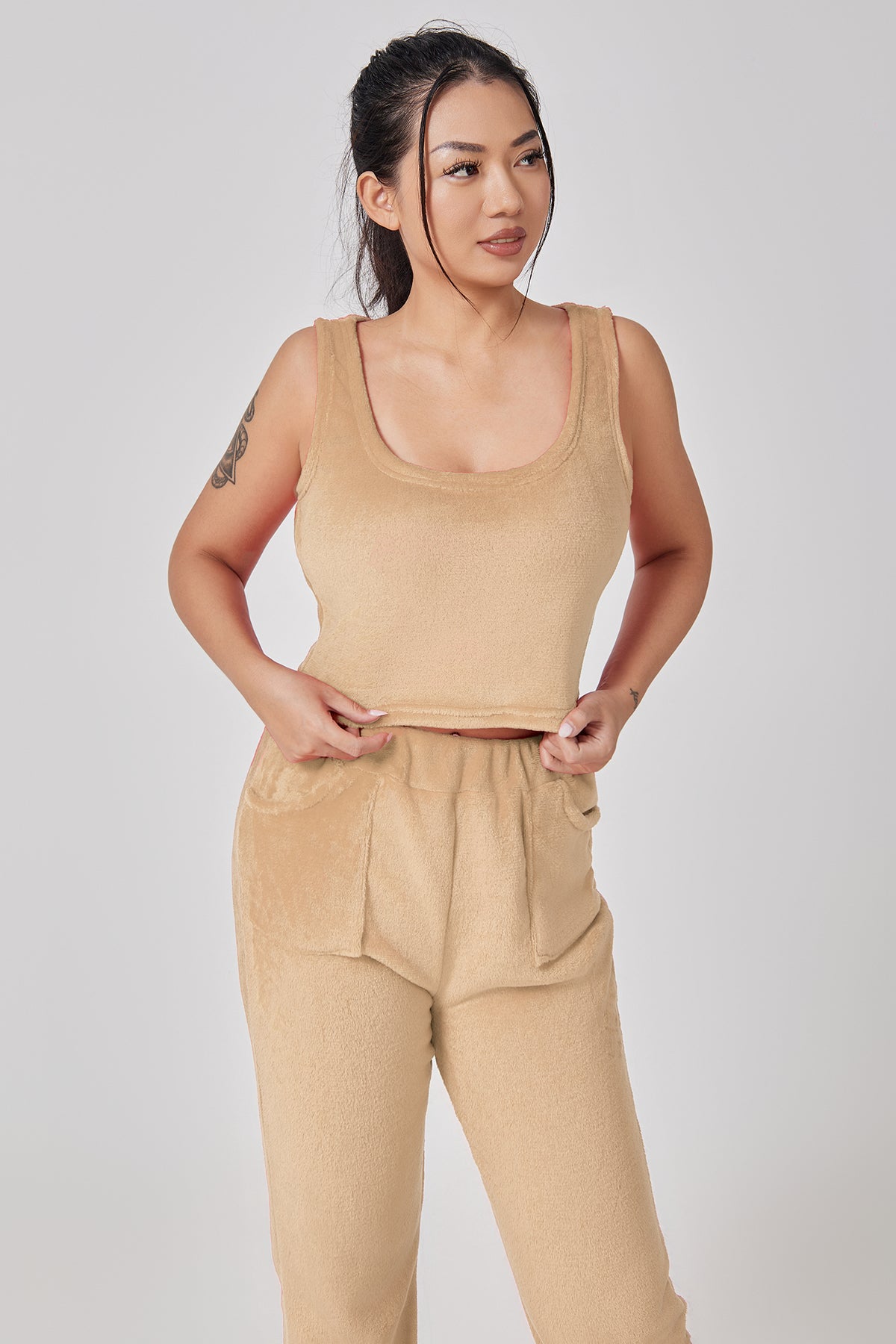 TORA — Women's Cozy Three-Piece Lounge Set with Warm Finish
