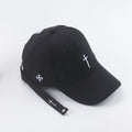VANIRA — Embroidered Cross Cap with Adjustable Strap