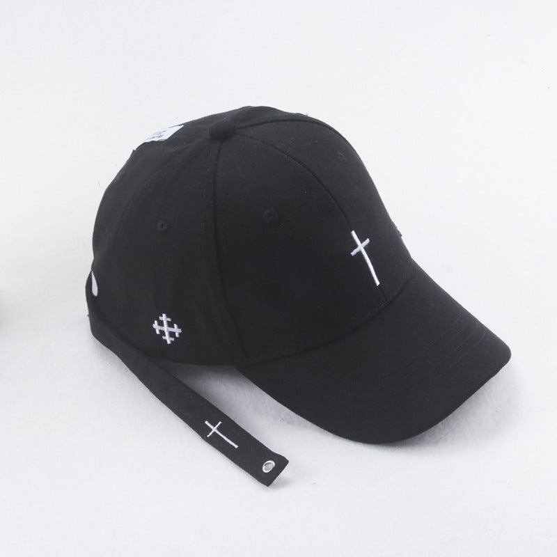 VANIRA — Embroidered Cross Cap with Adjustable Strap