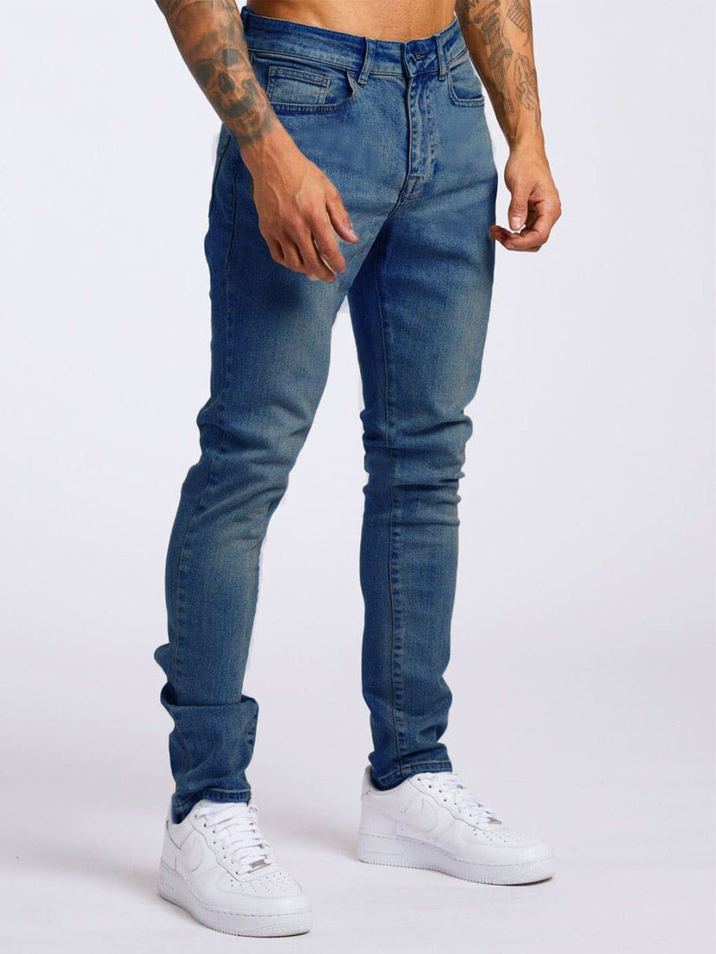 BRAVEN — Men's Slim-Fit Denim Jeans with Clean Wash