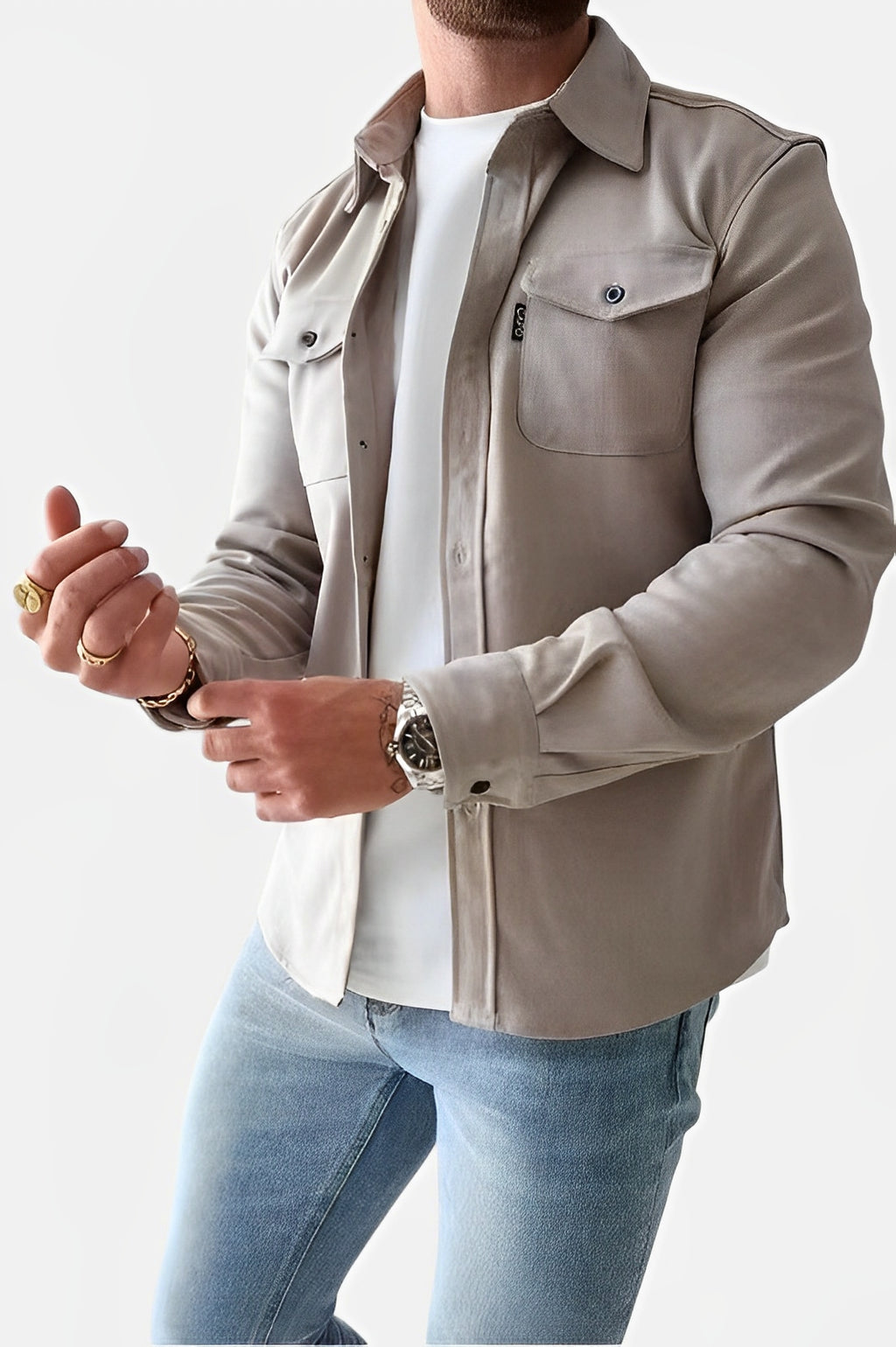 KAIAN — Slim Fit Utility Shirt with Dual Chest Pockets