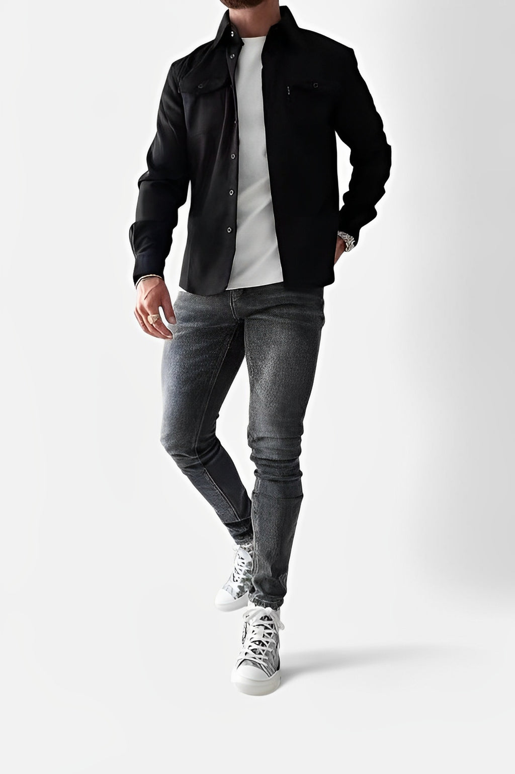 KAIAN — Slim Fit Utility Shirt with Dual Chest Pockets