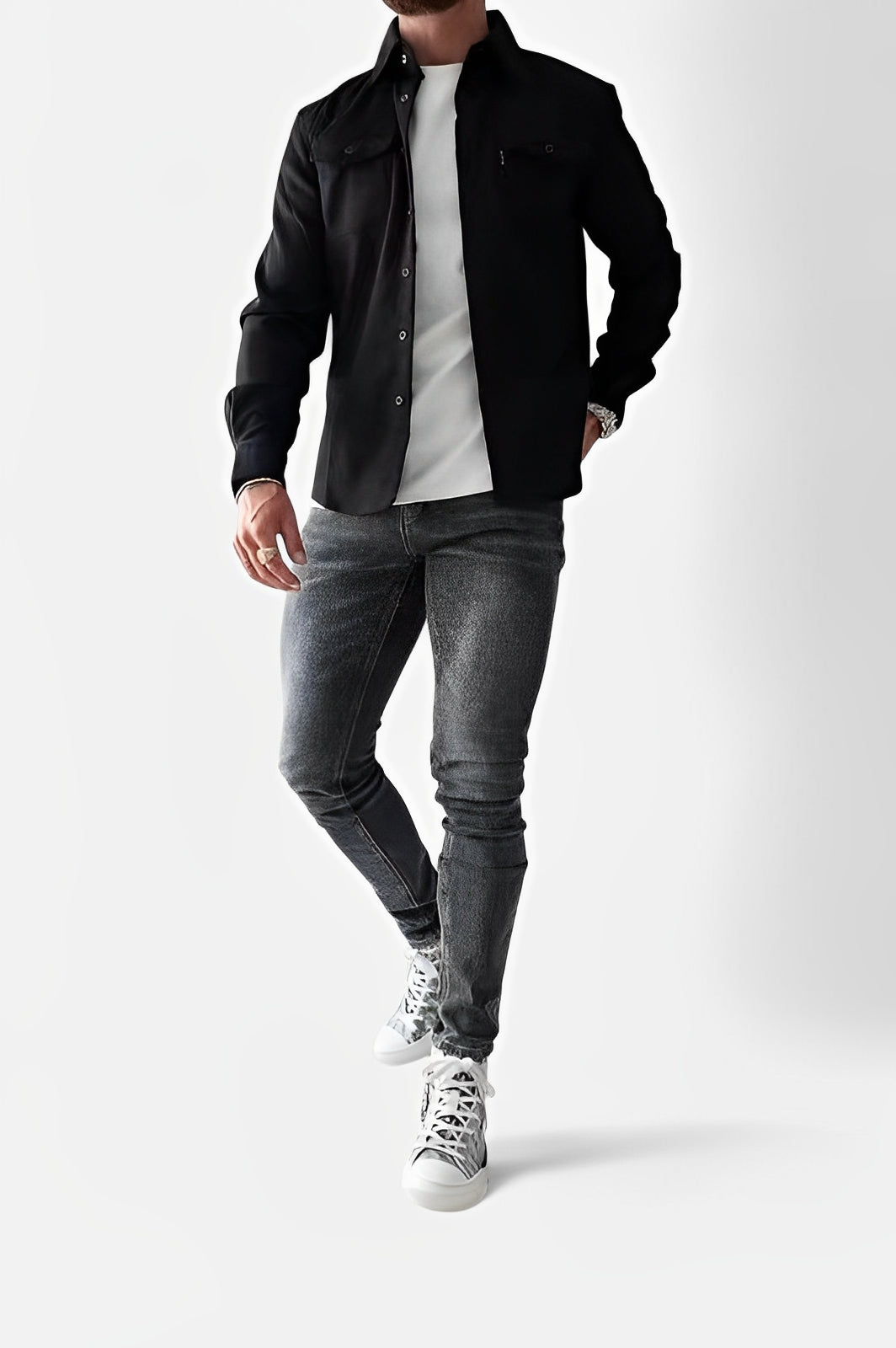 KAIAN — Slim Fit Utility Shirt with Dual Chest Pockets