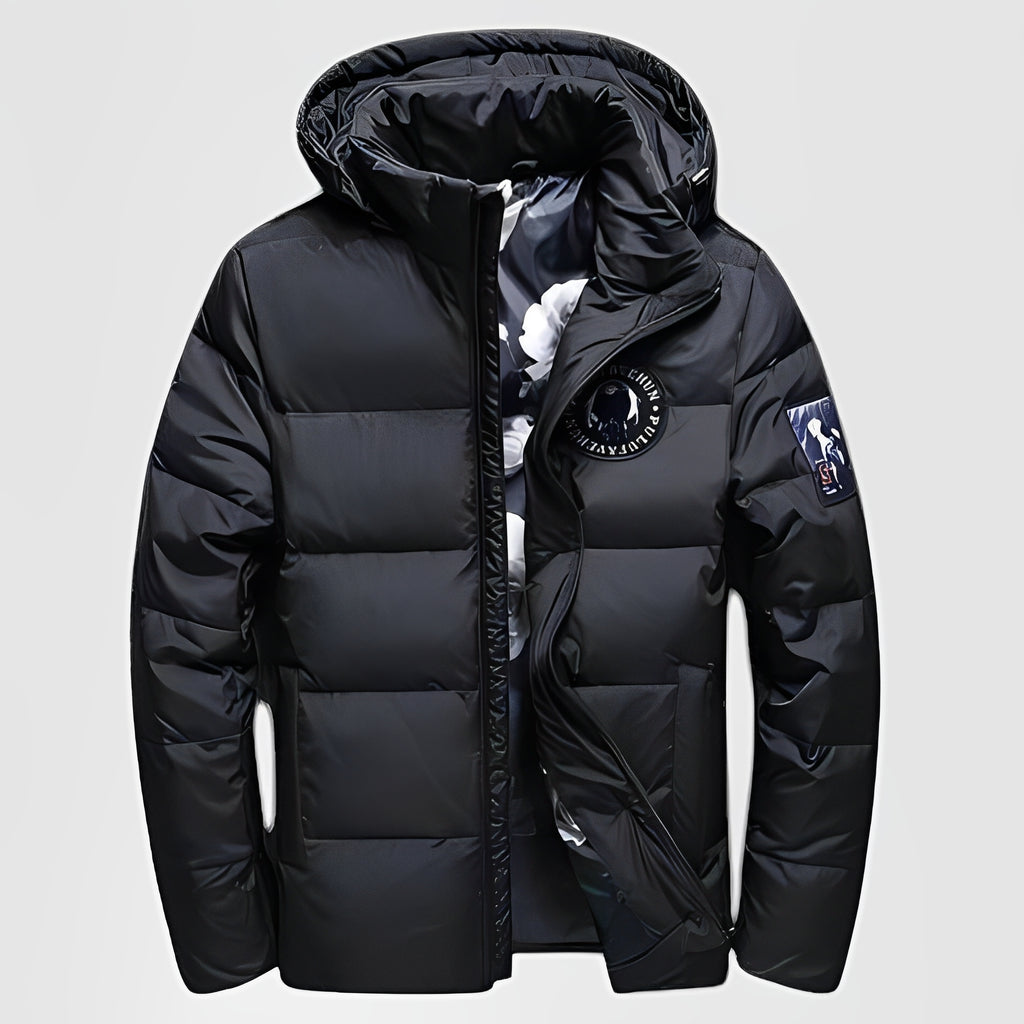 RAEIS — Men's Hooded Down Jacket for Cold Winter Days