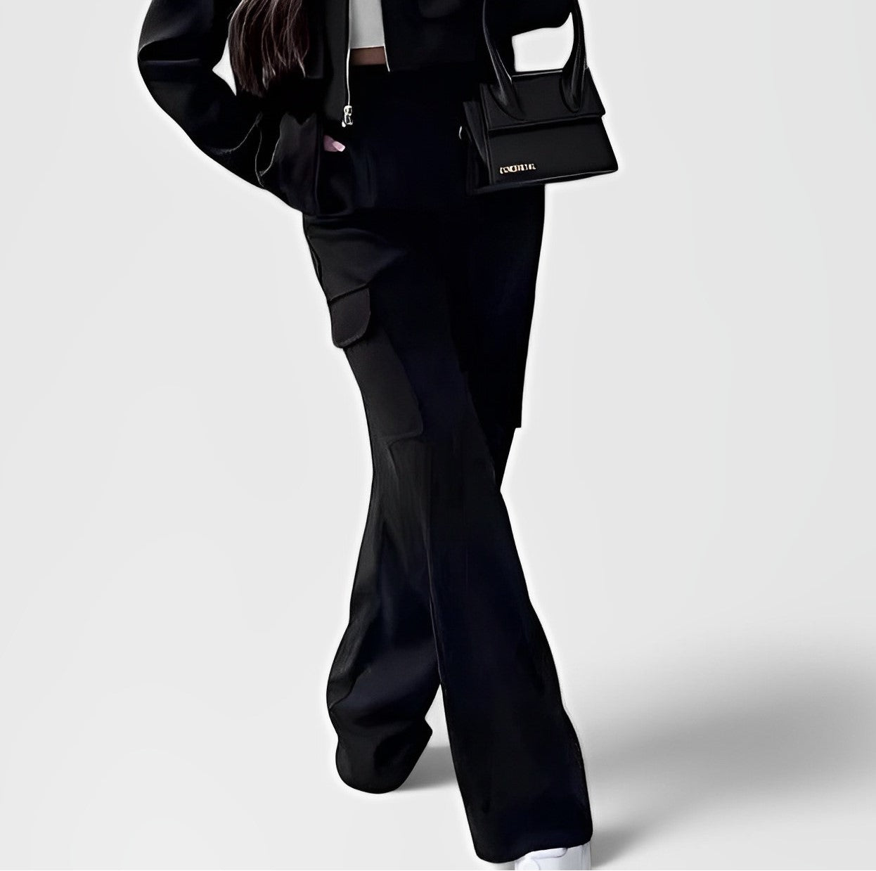 NOVOS — Women's Zip Crop Jacket and Cargo Pant Set