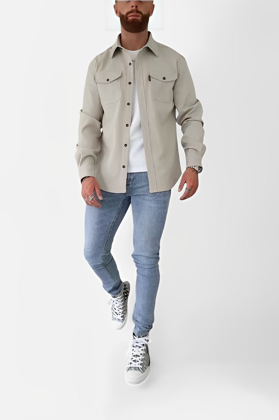 KAIAN — Slim Fit Utility Shirt with Dual Chest Pockets