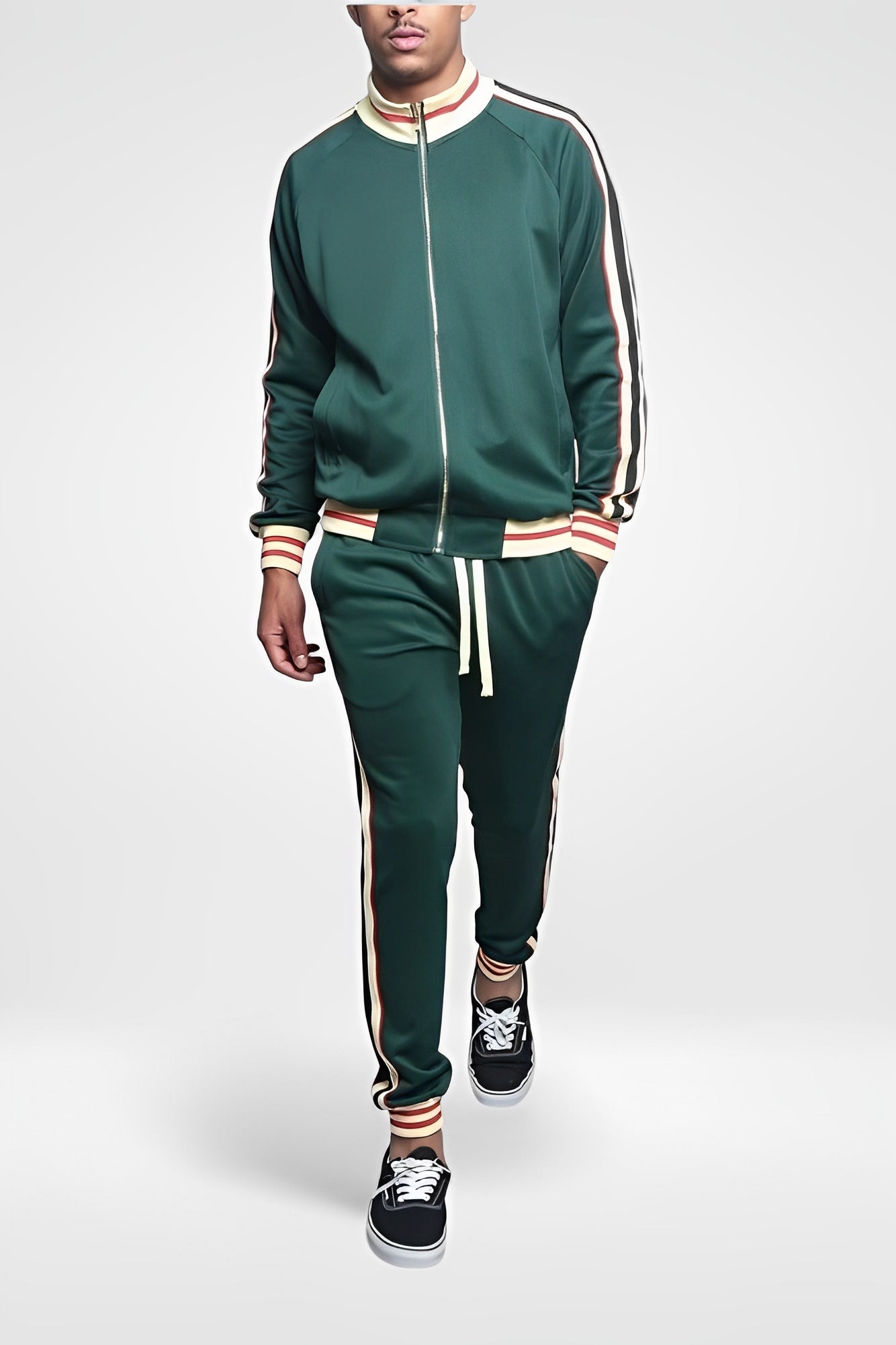 VANRA — Men's Retro Track Set with Tapered Pants Fit
