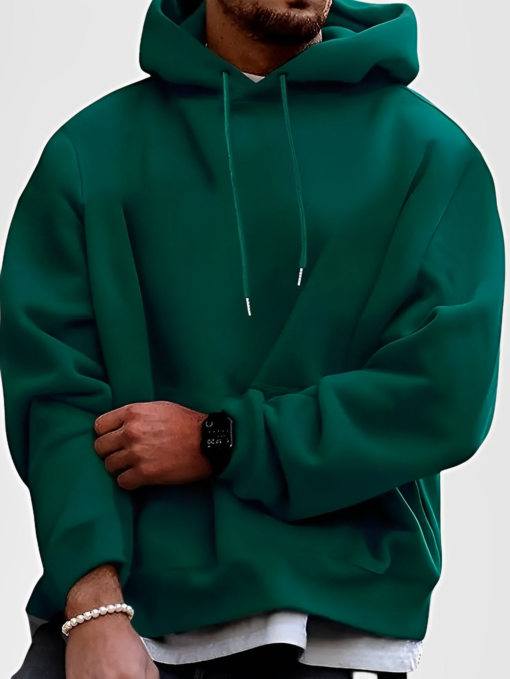 MIROR — Men's Essential Relaxed-Fit Pullover Hoodie