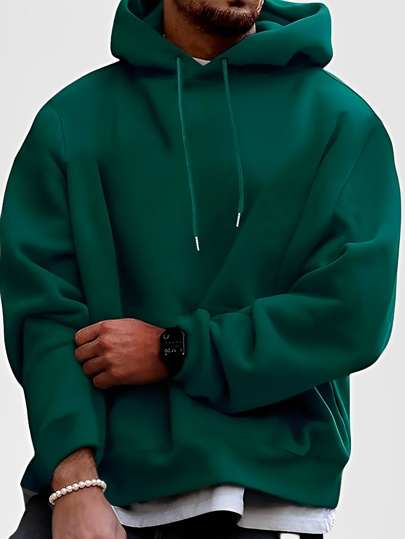 MIROR — Men's Essential Relaxed-Fit Pullover Hoodie