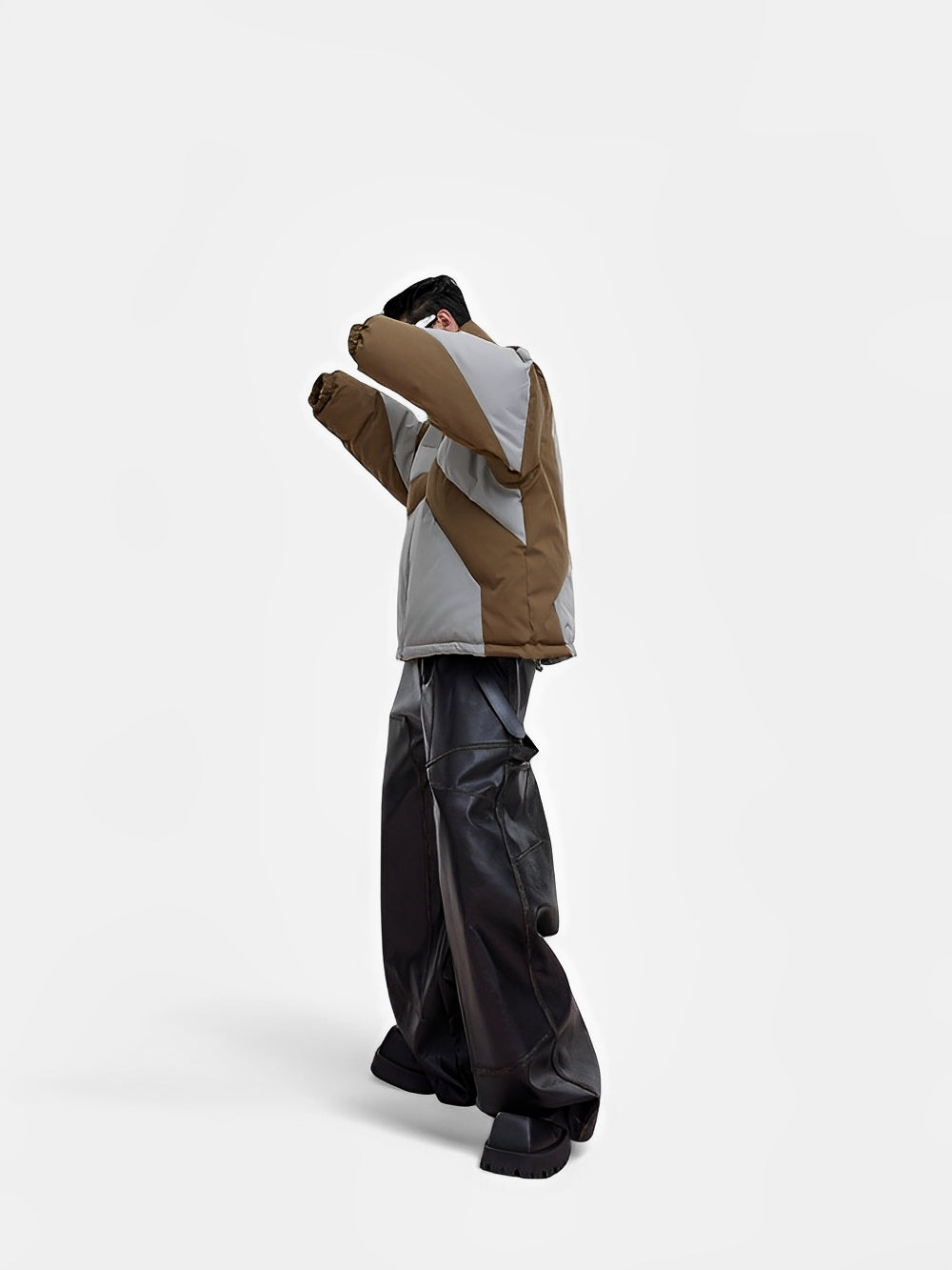 RYIA — Geometric High-Collar Puffer Jacket for Winter