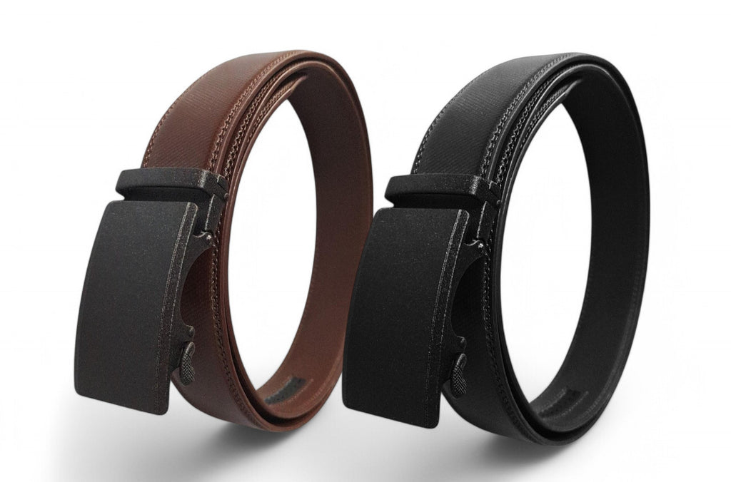 CELAN — Men's Cowhide Ratchet Belt with Clean Buckle