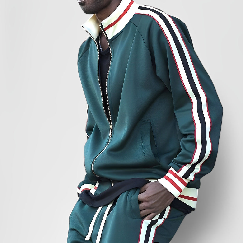 VANRA — Men's Retro Track Set with Tapered Pants Fit