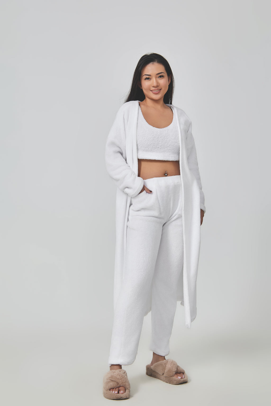 TORA — Women's Cozy Three-Piece Lounge Set with Warm Finish
