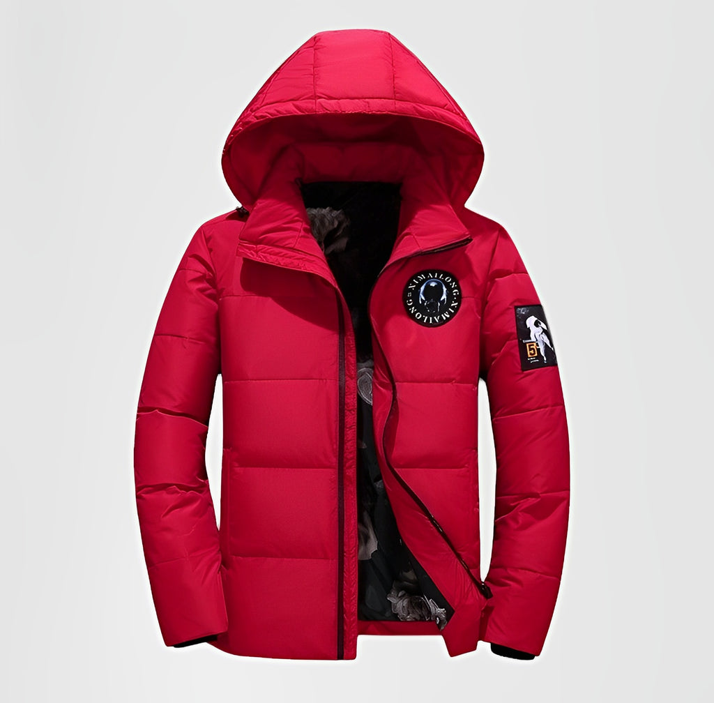 RAEIS — Men's Hooded Down Jacket for Cold Winter Days
