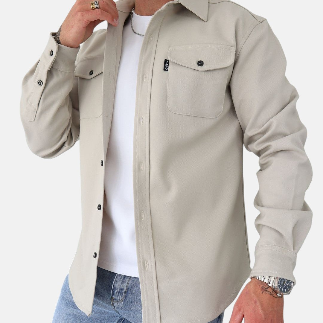 KAIAN — Slim Fit Utility Shirt with Dual Chest Pockets