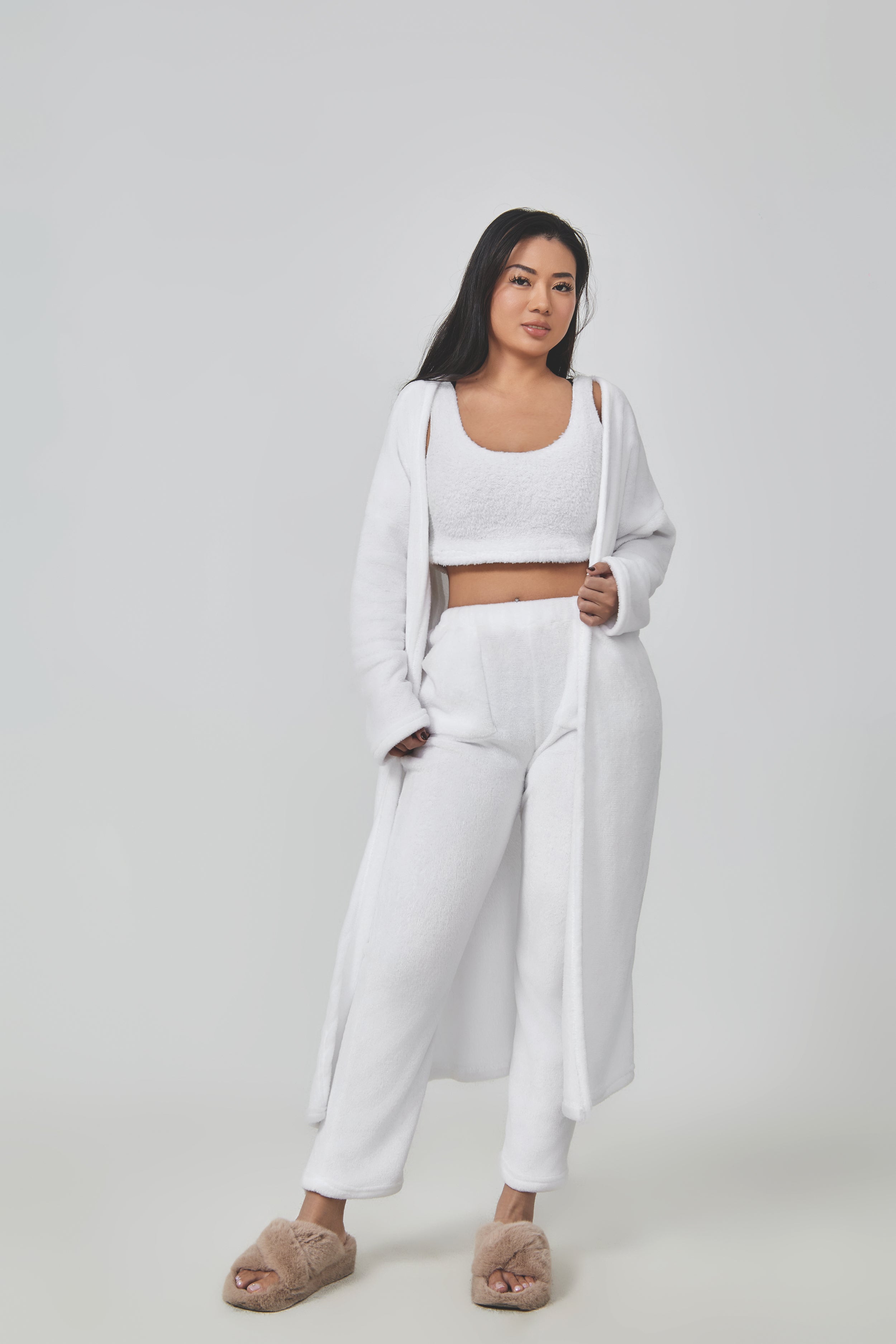 TORA — Women's Cozy Three-Piece Lounge Set with Warm Finish