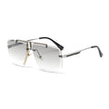 ZEVEL — Rimless Square Sunglasses with Sharp UV400 Lens