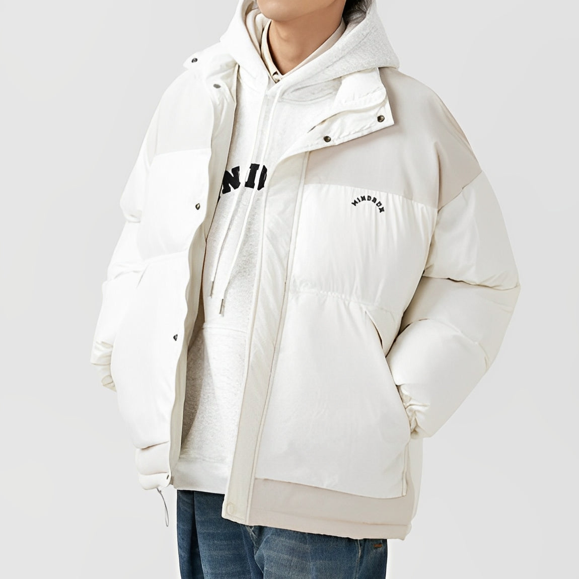 ZANEN — Relaxed Corduroy Puffer Jacket for Cold Weather