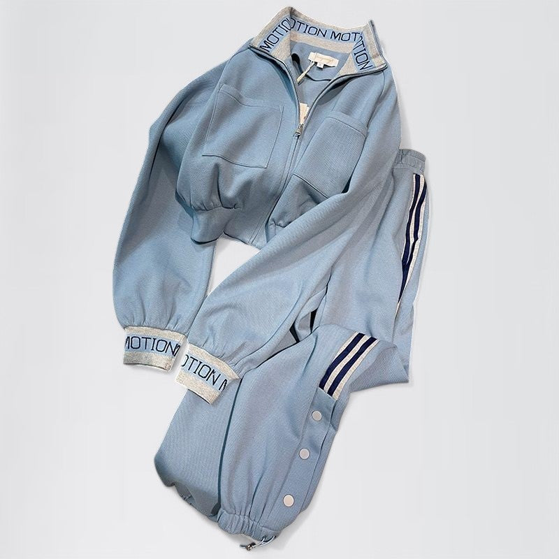 REVA — Women's Retro Track Set with Embroidered Detail