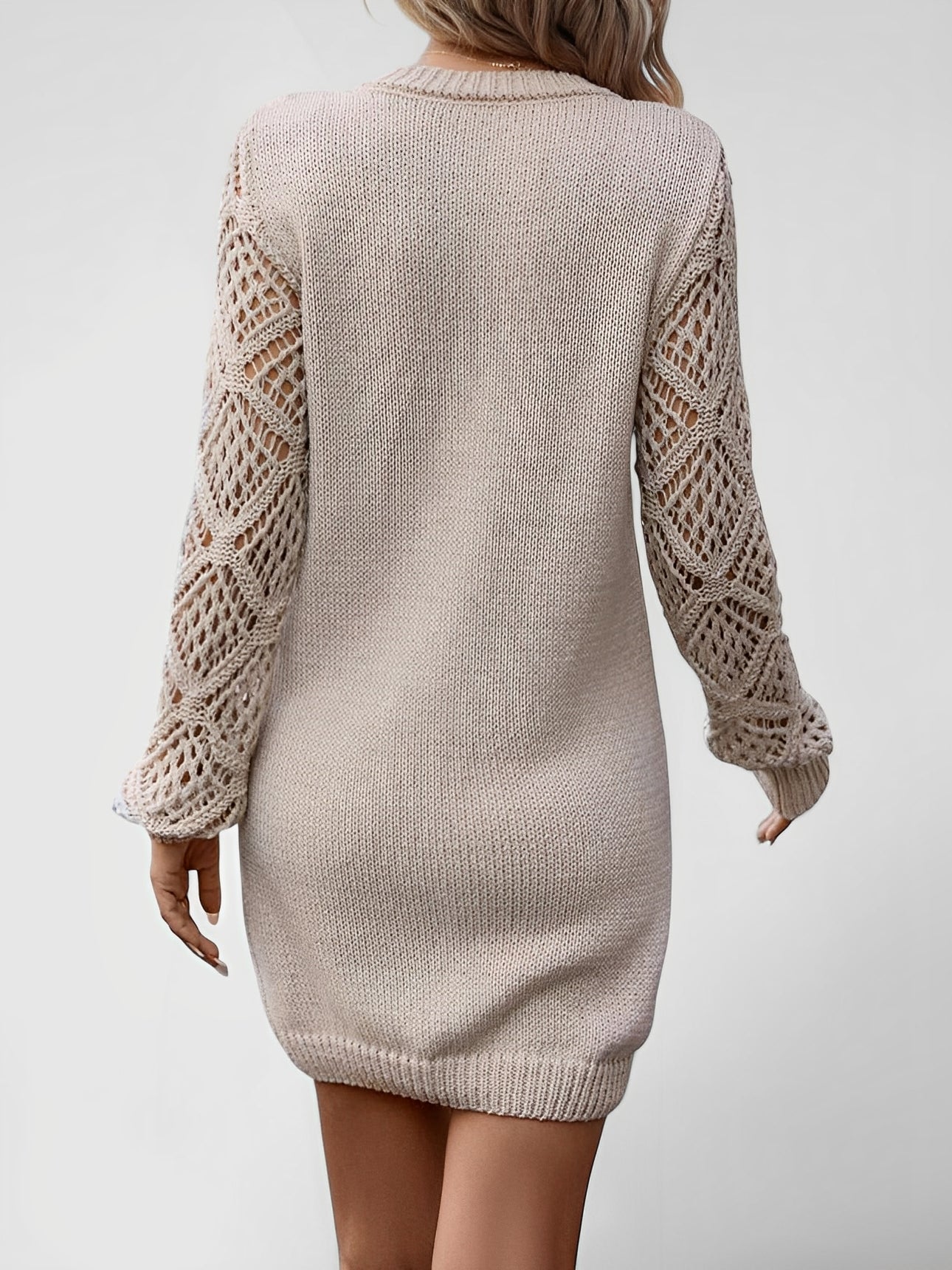 MORELL — Knit Sweater Dress with Long Sleeves and Cutout Detail