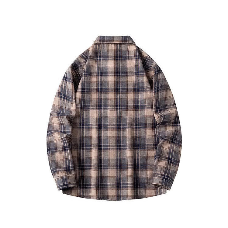 LYRAR — Plaid Long Sleeve Button-Up Shirt for Men with Sharp Detail