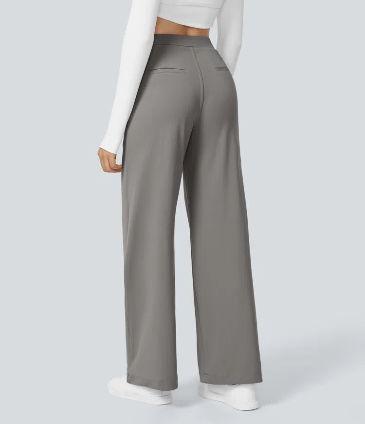 ELOR — Women's Wide-Leg Tailored Pants with Clean Drape