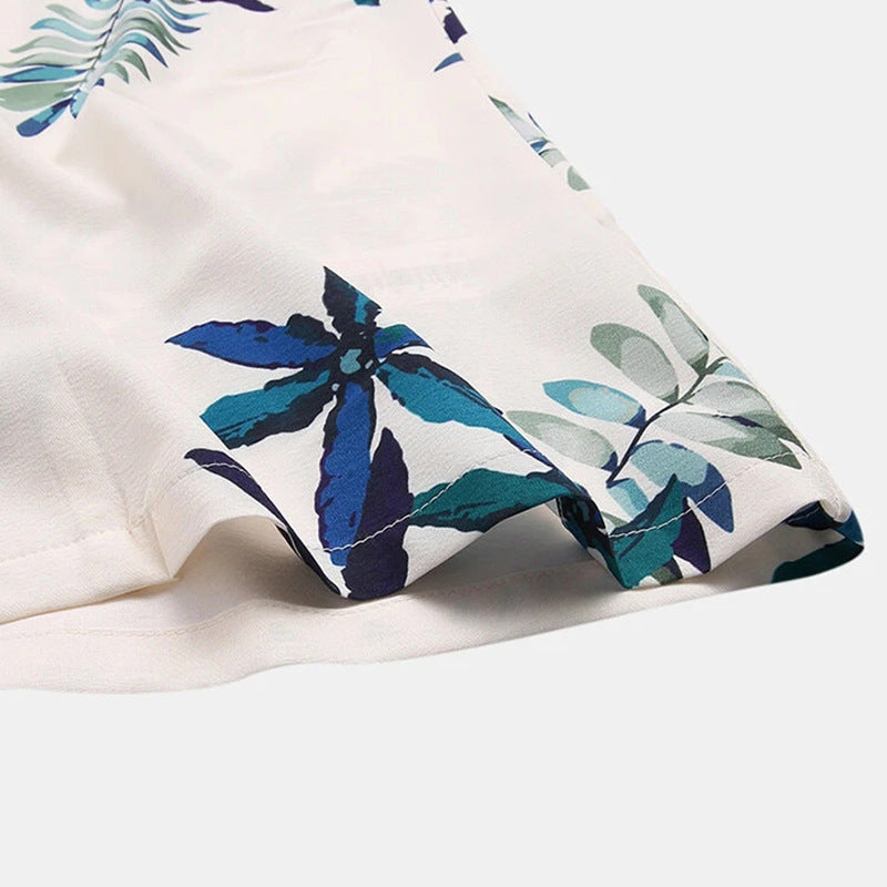 VEXAEL — Men's Tropical Print Shirt for Vacation Days