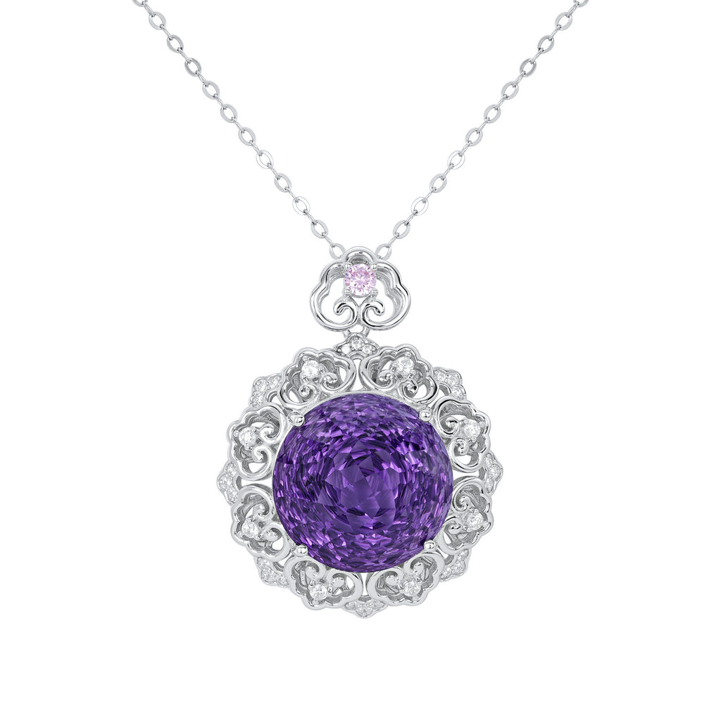 BRIXELL — Vintage Amethyst Pendant in 925 Silver with Sharp Detail