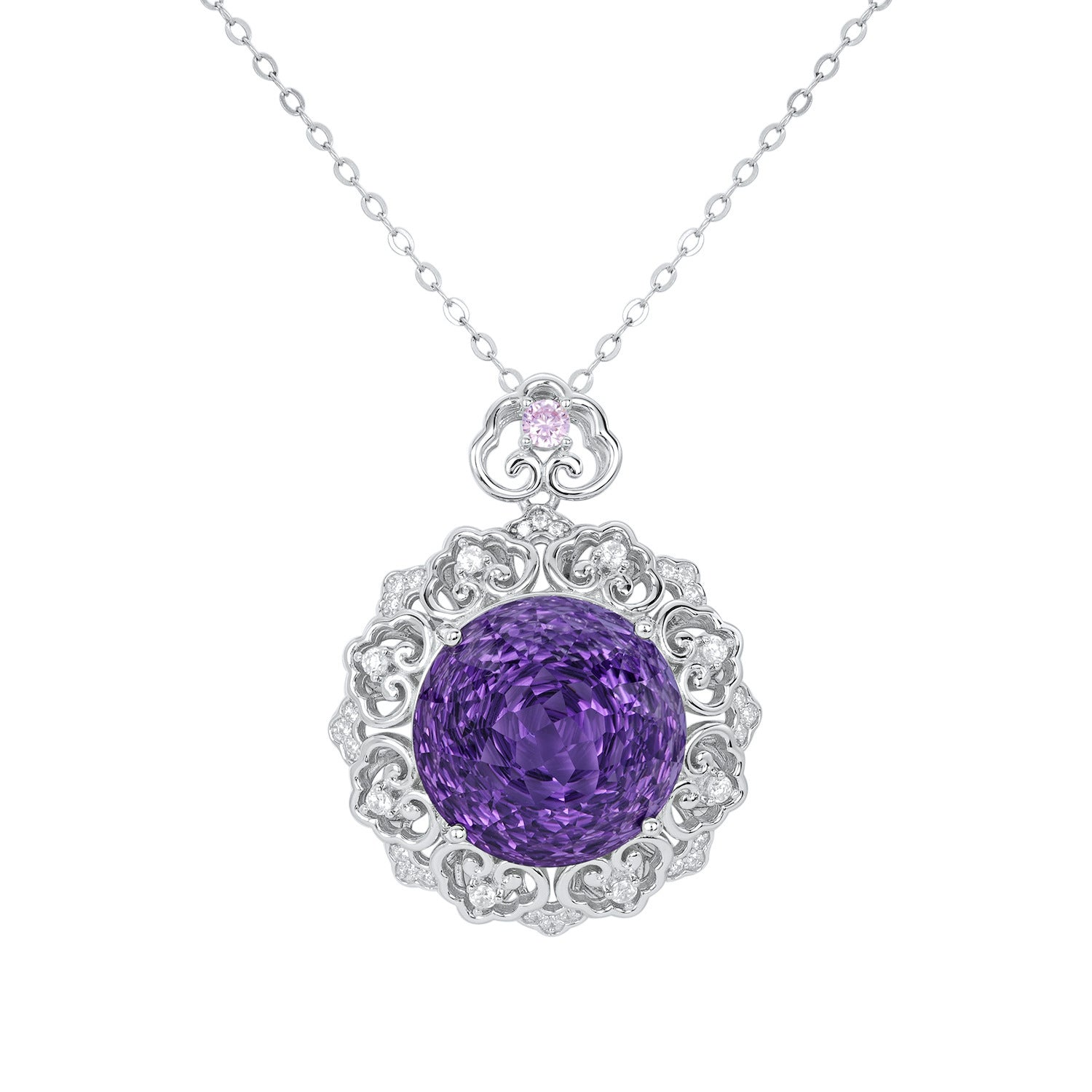 BRIXELL — Vintage Amethyst Pendant in 925 Silver with Sharp Detail