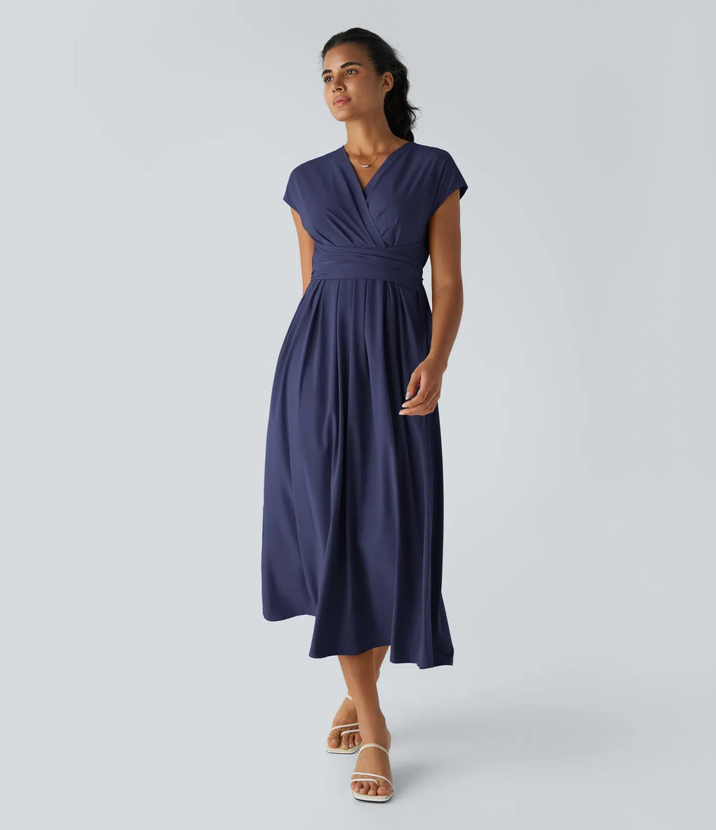 AXEN — Women's Elegant Dress with Clean AURA Drape