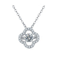 ZANRIS — Clover Moissanite Necklace in 925 Silver with Sharp Detail