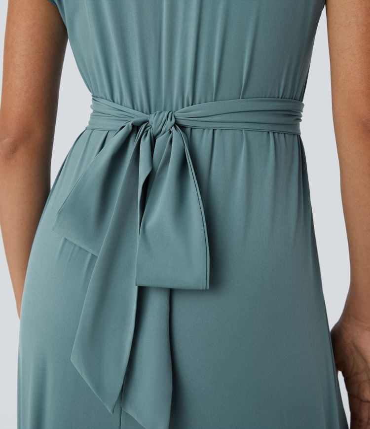 AXEN — Women's Elegant Dress with Clean AURA Drape