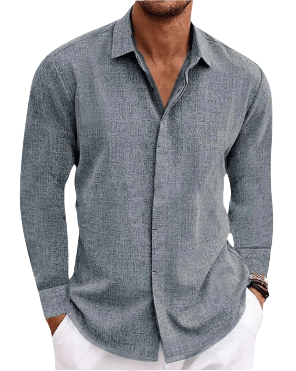 LYRORA — Men's Linen Shirt with Relaxed Summer Finish