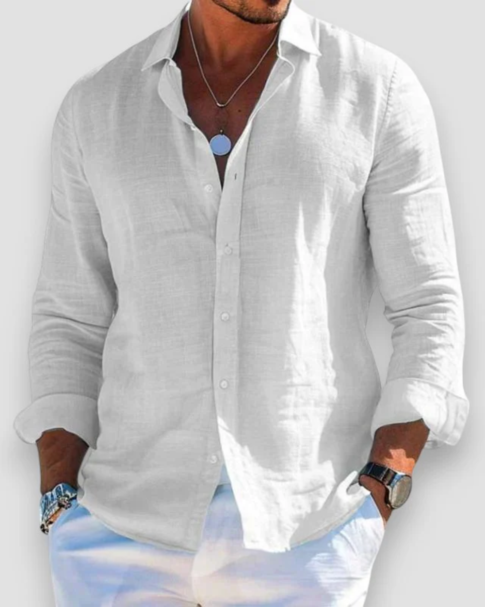 ELEON — Men's Linen Shirt with Relaxed Summer Finish