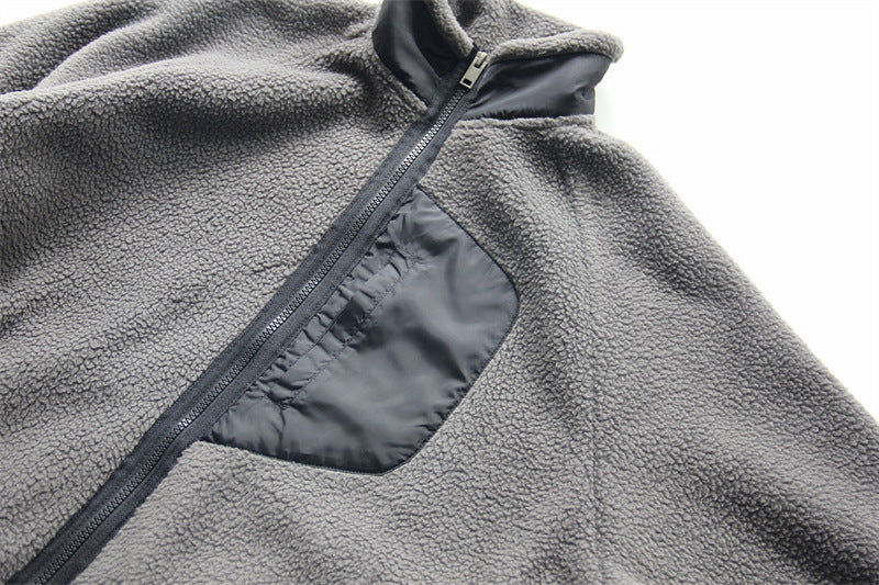 EVEL — Men's Polar Fleece Hoodie with Stand Collar