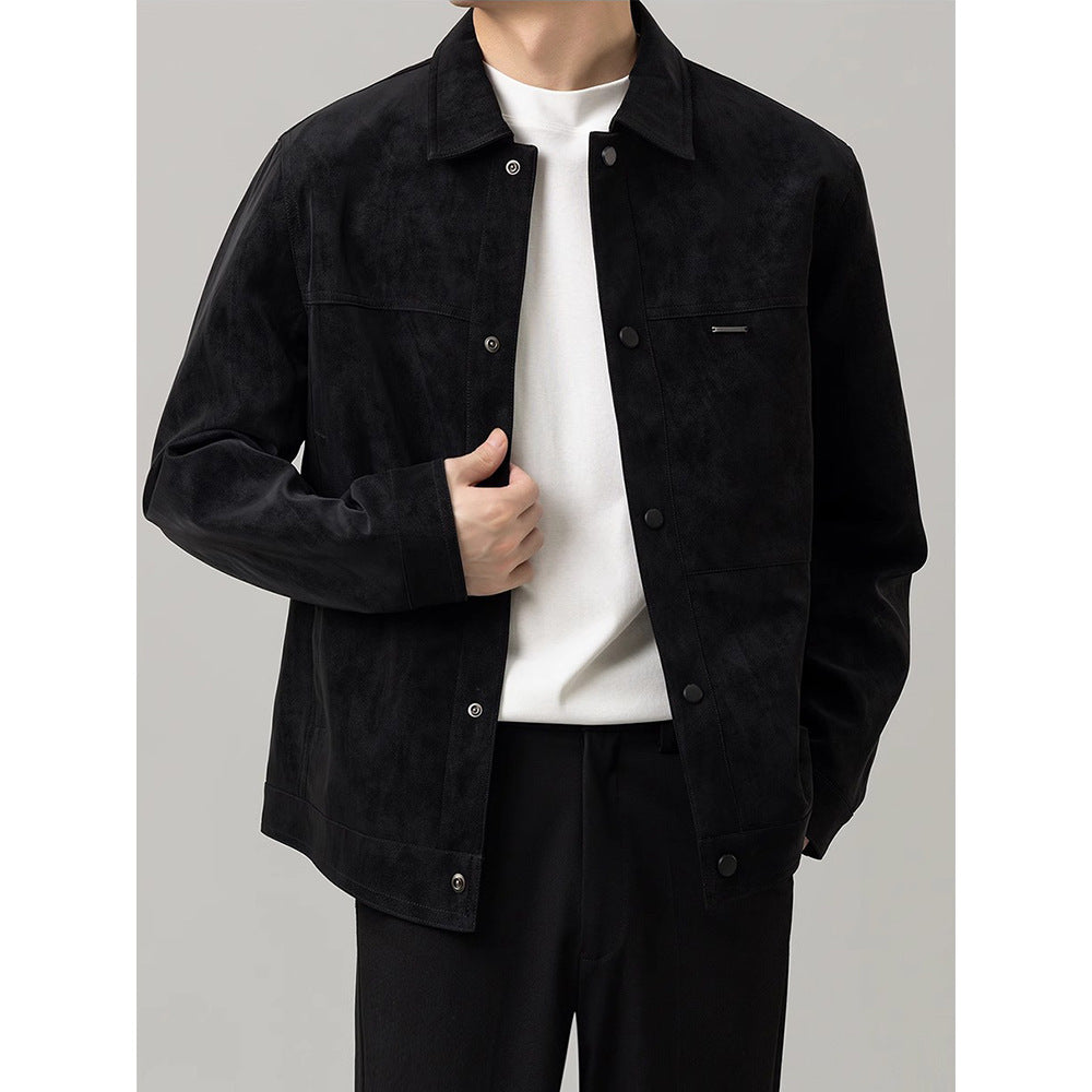 XAVEL — Men's Casual Faux Suede Jacket with Clean Fit