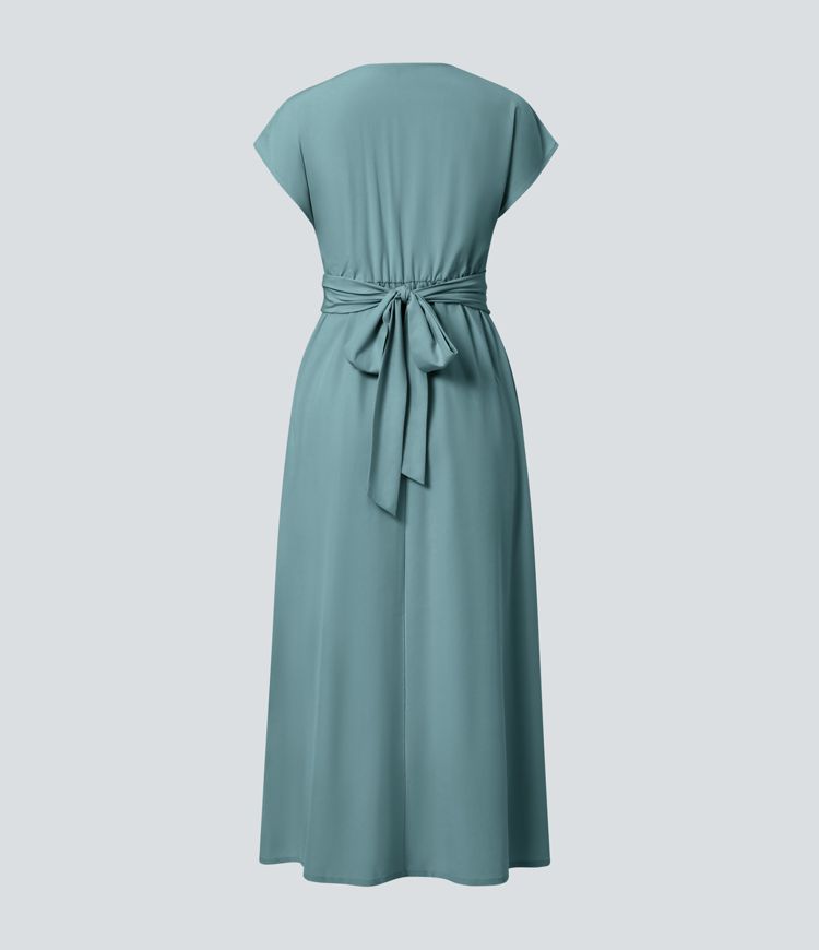AXEN — Women's Elegant Dress with Clean AURA Drape